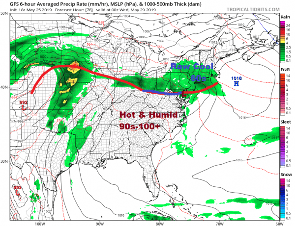 Very Warm Humid Sunday Late Thunderstorm Cooler Less Humid Memorial Day