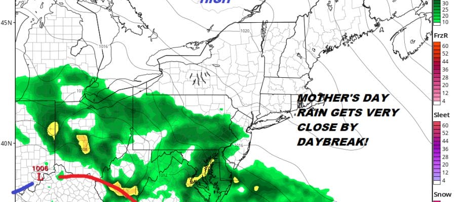 Warm Front Approaching Showers Well West. Weekend Outlook Remains Unclear for Sunday