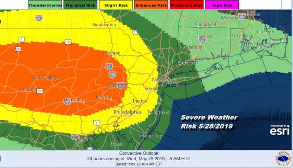 Severe Weather Risks Ahead Today Wednesday