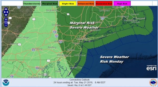 Severe Thunderstorm Warning Parts of NW New Jersey Hudson Valley