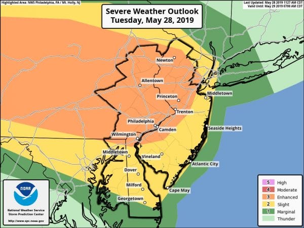 Tornado Watch Eastern Pennsylvania Western New Jersey