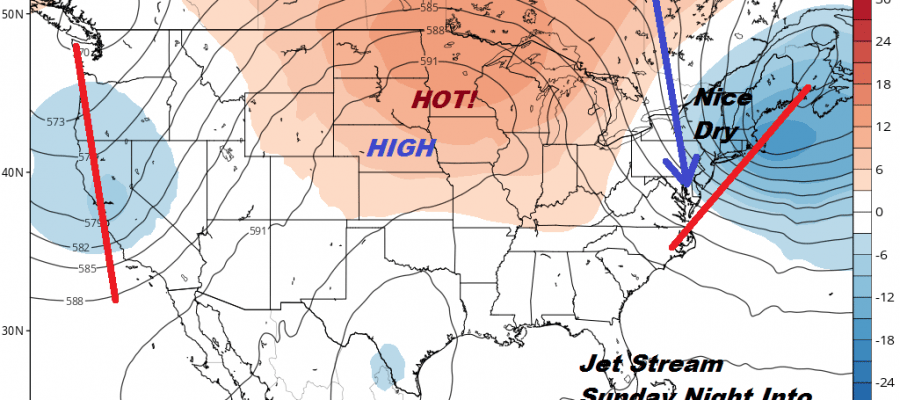 Very Warm To Hot Through Saturday Only A Few Chances For Thunderstorms