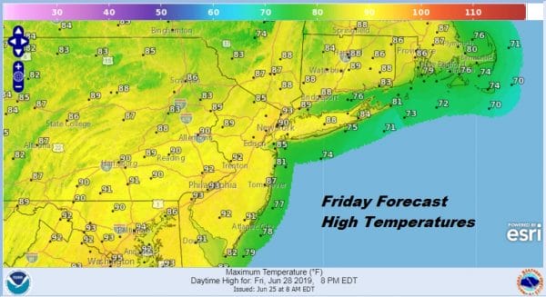 Very Warm To Hot Through Saturday Only A Few Chances For Thunderstorms