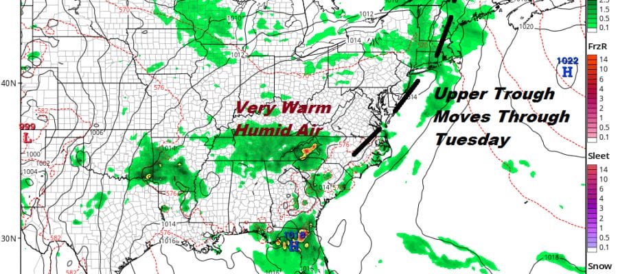 Monday I think we see a mix of sun and clouds. It will be warmer and it will be more humid with highs reaching the 80s. I think there is a low chance for a shower or thunderstorm Monday evening, mainly well inland and west of the coast. For the vast majority Monday there are no issues. Long Range Next Week Better Weather Ahead Jet Stream Changes