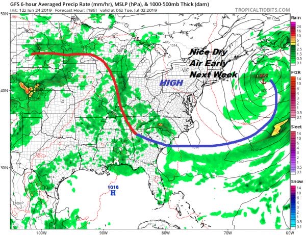 Cold Fronts Drop Southeast From Canada