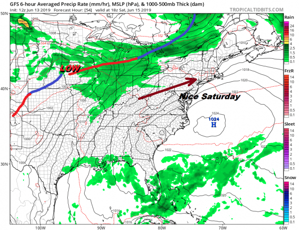One Last Shower Thunderstorm Clouds Sun Wind Friday Father's Day Forecast