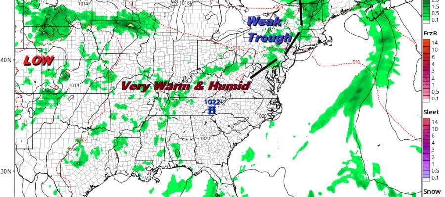Showers Thunderstorm Early Tuesday Morning Then Warm Humid Some Sun Follows
