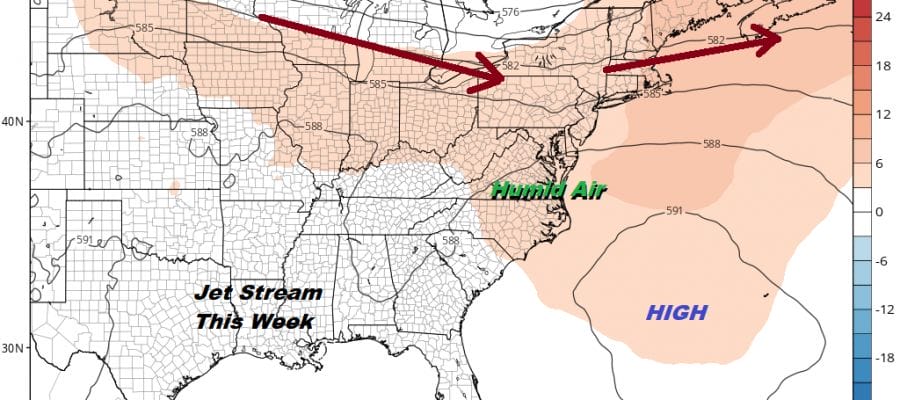 Week Ahead Transition To Very Warm More Humid Conditions
