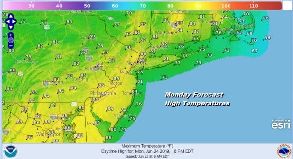 Sunday of Sunshine Low Humidity Very Warm More Humid Week Ahead