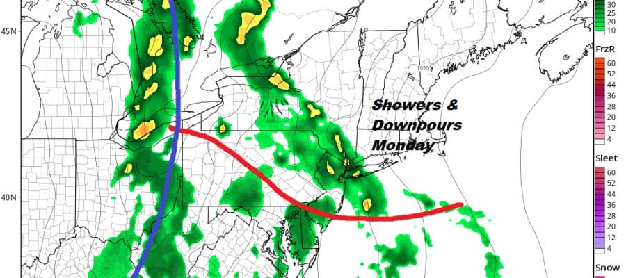 Monday Downpours Dry Nice Tuesday Wednesday
