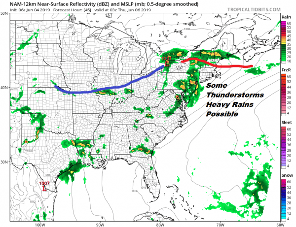 Beautiful Tuesday Chance Thunderstorms Wednesday Night Drying Out Late Week