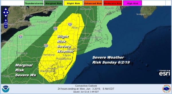 Severe Thunderstorm Risk Late Today Very Cool Start to New Week