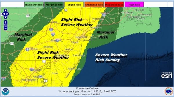 Weekend Begins Some Sunshine Thunderstorms Severe Weather Risk Late Sunday