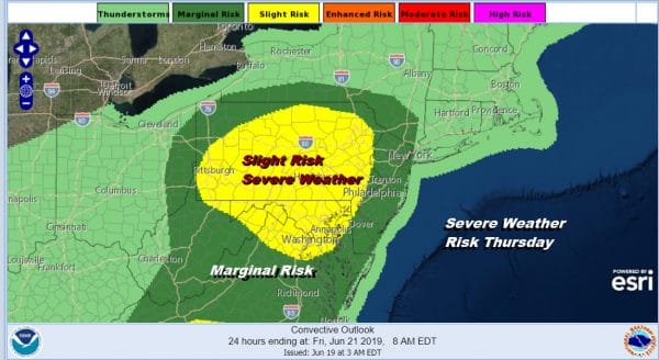 Showers Around Today Severe Weather Risk Thursday Friday Weekend Outlook