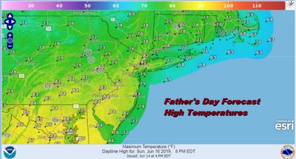 Weekend Underway Nice Saturday More Humid Father's Day Late Thunderstorms