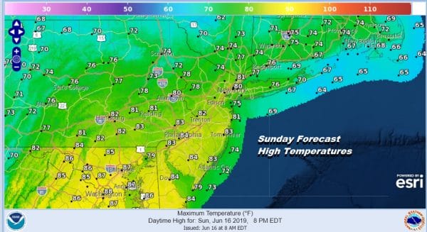 Severe Weather Risk Father's Day Chance Showers Thunderstorms Late Today
