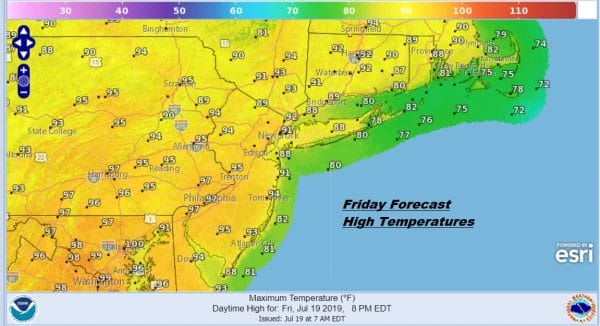 Heat Begins Today Once Clouds Depart. Very Hot Humid Weekend
