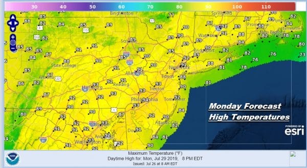 Sunshine Summer Weekend Humidity Increases Into Next Week