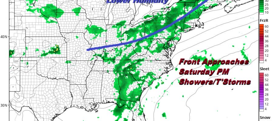 Minimal Thunderstorms Tonight Thursday, Saturday Severe Weather Threat Late Day