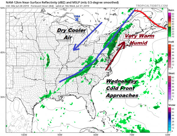 Sunshine Hot Humid Chance Thunderstorms Overnight