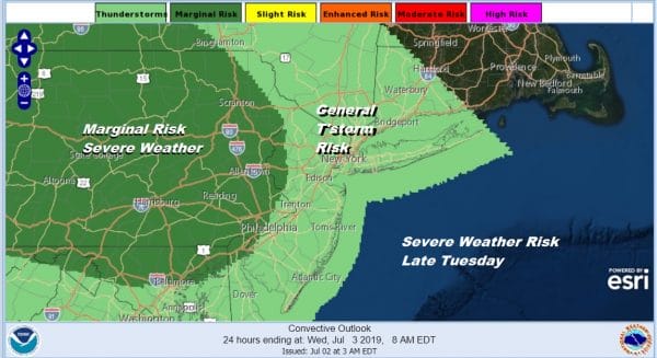 Humidity Higher Thunderstorm Threat Late Today Summer Weather Continues All Week