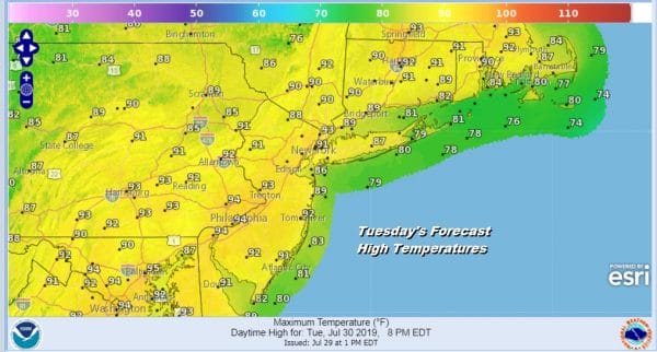 Another Hot Day Tuesday Thunderstorms Late Wednesday