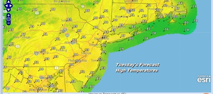 Another Hot Day Tuesday Thunderstorms Late Wednesday