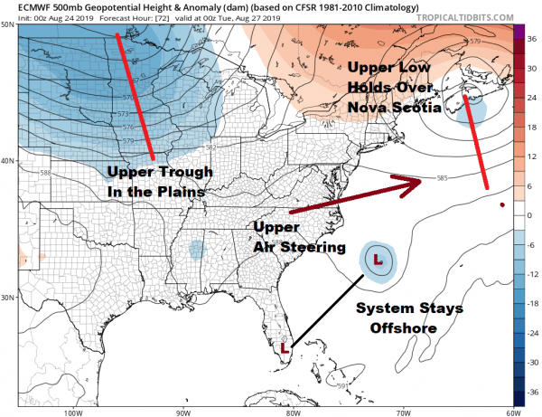 Tropical Lows Off Florida Coast & In Tropical Atlantic
