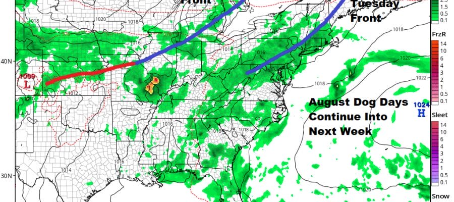 August Dog Days Rolling Along High Humidity Heat Arrives Sunday