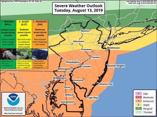 Severe Weather Risk Rises Further For Tuesday