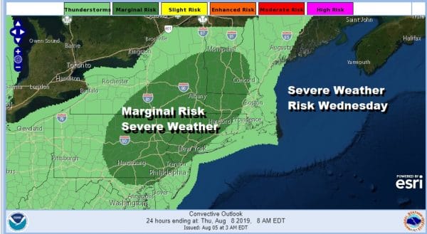 Severe Weather Risk Wednesday New Week Starts Sunny