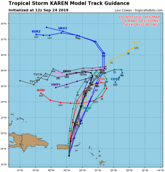 Tropical Storm Warning Puerto Rico Virgin Islands Karen Nears Jerry Nears Bermuda