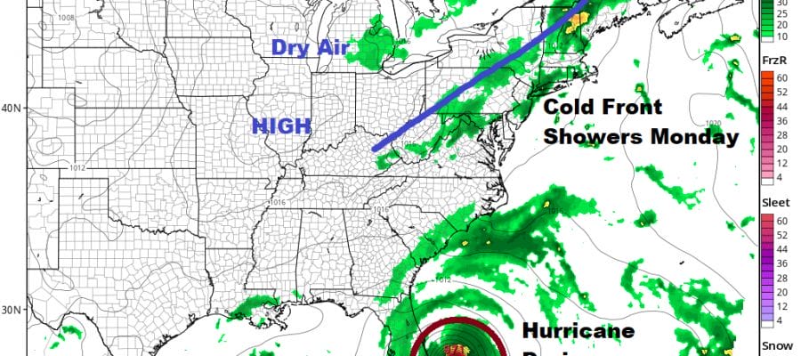 Labor Day Weather More Humid Chance Showers Thunderstorm