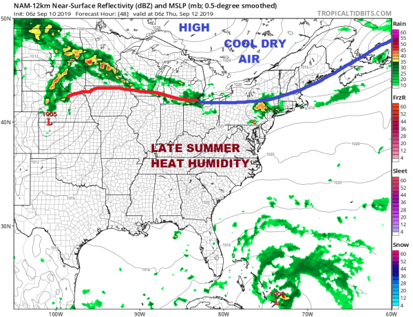 Heat Humidity Wednesday Into Thursday Warm Calm Pattern Quiet Tropics