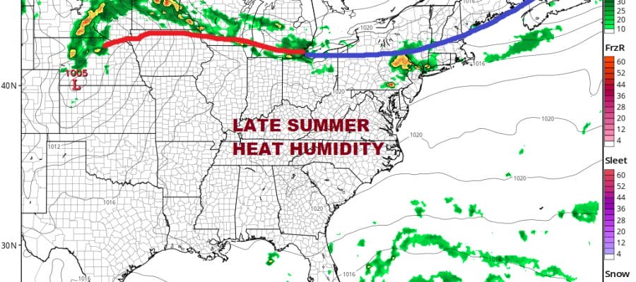 Heat Humidity Wednesday Into Thursday Warm Calm Pattern Quiet Tropics
