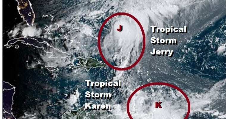 Tropical Storm Karen Forms Warnings Likely Later Today Puerto Rico Virgin Islands