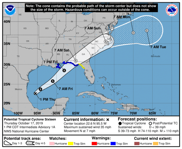 Tropical Storm Warning Central Gulf Coast New Tropical Storm To Form Later Today