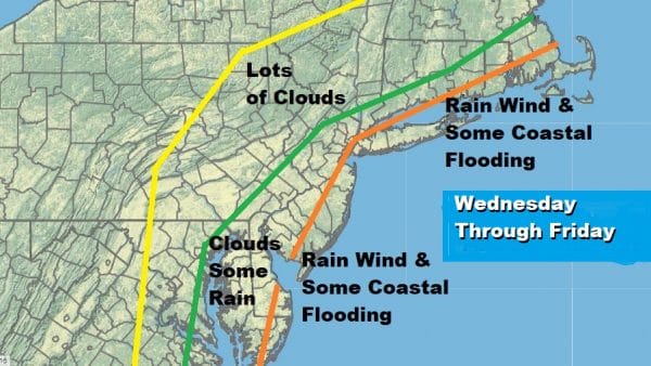 Cold Front Coastal Low Onshore Flow Factors For Week Ahead Weather