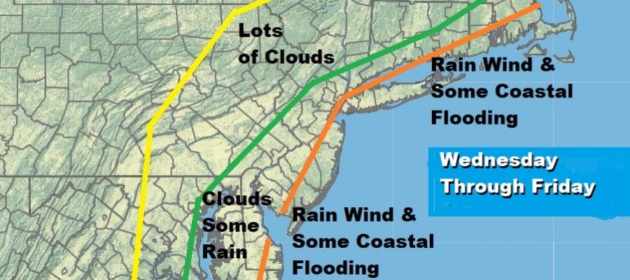 Cold Front Coastal Low Onshore Flow Factors For Week Ahead Weather
