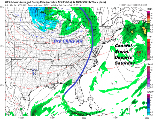 Showers Tonight Onshore Flow Coastal Storm Creates Uncertainty Rest of the Week