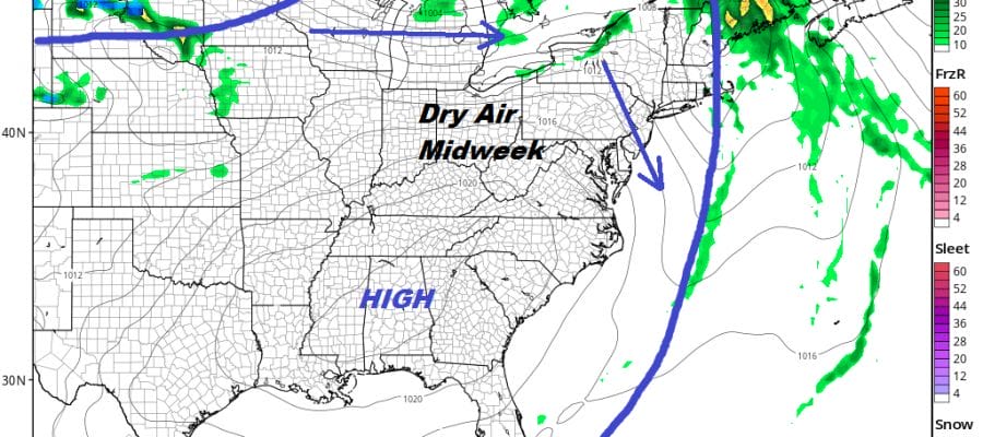 Two Cold Fronts For The Week Ahead No Major Storms On The Horizon