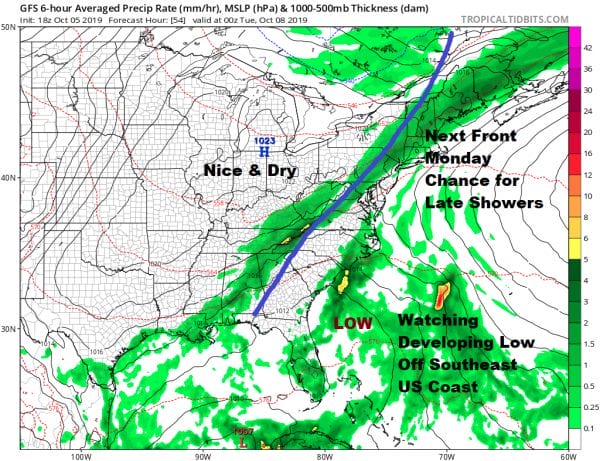 Clouds Next Cold Front Approaches Week Ahead Weather Questions Remain