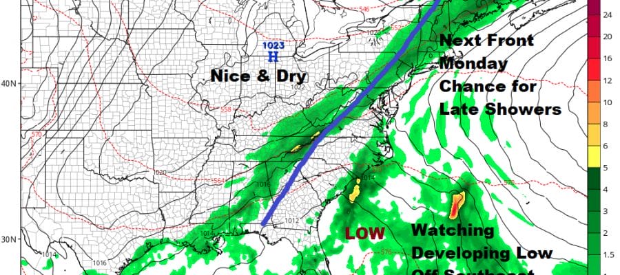 Clouds Next Cold Front Approaches Week Ahead Weather Questions Remain