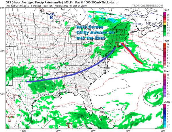 Here Comes Chilly Autumn Air Into the East