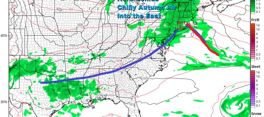 Here Comes Chilly Autumn Air Into the East