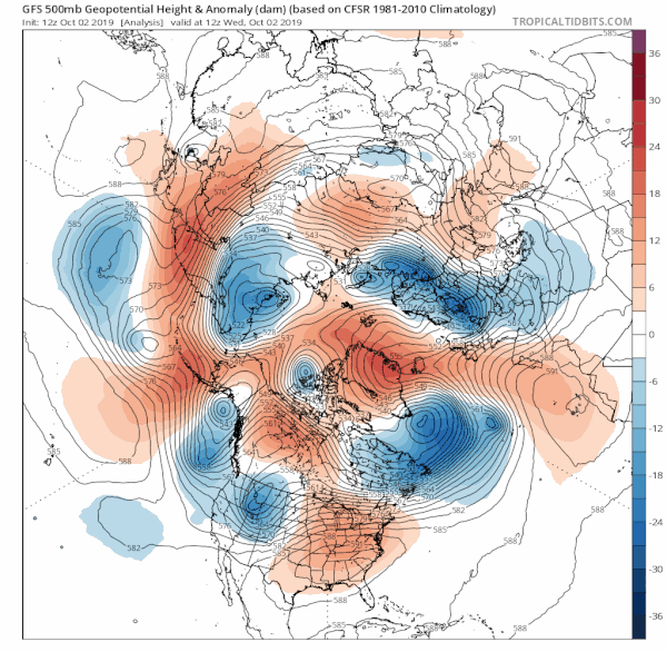 Hurricane Lorenzo Sets Off Weather Pattern Change Next 2 Weeks