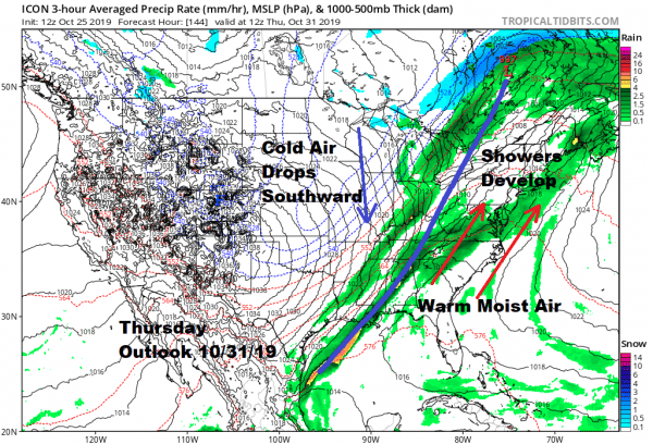 Tropical Depression 17 Enhancing Rain Moving Northeast