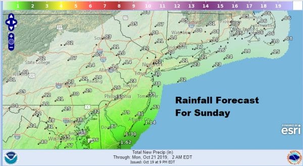 Post Tropical Storm Nestor Moving Northeast Rain Grazes Area Sunday