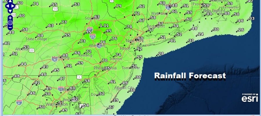 Showers Arrive Later Today, Dry Wednesday Thursday, Showers Friday Night Saturday