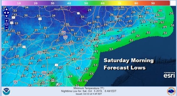 Saturday Morning Forecast Lows What A Difference From Yesterday's 90s Today 50s Big Chill Coming Friday Night